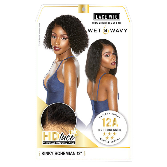 Sensationnel Unprocessed Virgin Human Hair 12A Wet & Wavy HD Lace Wig - Kinky Bohemian 12 Alexwigs