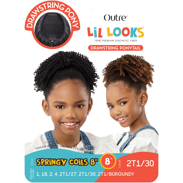 Outre Lil Looks Drawstring Ponytail - SPRINGY COILS 8" Alexwigs
