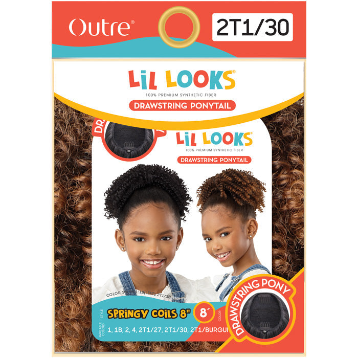 Outre Lil Looks Drawstring Ponytail - SPRINGY COILS 8" Alexwigs