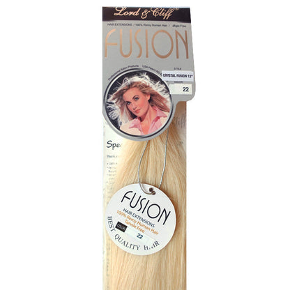 Lord & Cliff Glue Tip 100% Remy Human Hair Extension - CRYSTAL FUSION STRAIGHT 12/16/20" [No Return, No Exchange] Alexwigs