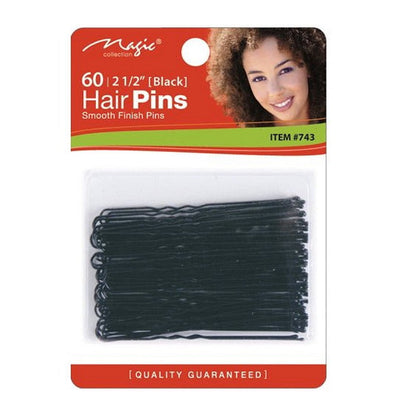 Magic 2 1/2" 60pc Hair Pin Black Alexwigs