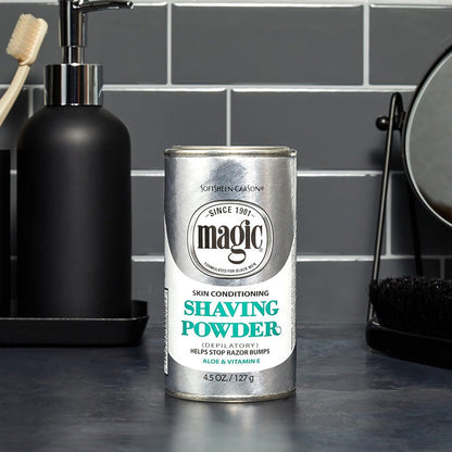 Magic SKIN CONDITIONING SHAVING POWDER - Platinum 4.5 oz Alexwigs