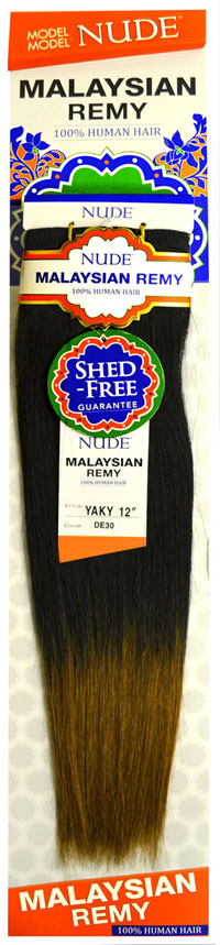Model Model Nude 100% Human Hair Weaves - MALAYSIAN REMY YAKY 10S - 18 Inch Alexwigs
