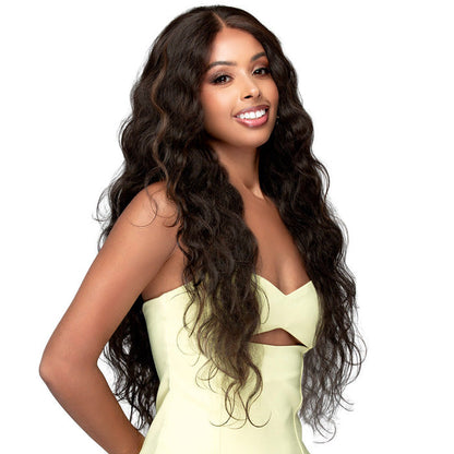 Bobbi Boss Miss Origin 100% Human Hair Blend Full Hand-Tied 13x4 HD Lace Wig - FLB001 RAVEN Alexwigs