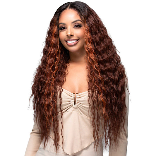Bobbi Boss Glueless Human Hair Blend 13x4 HD Lace Front Wig - MBLF402 BEATRIX -Pre-Plucked Alexwigs