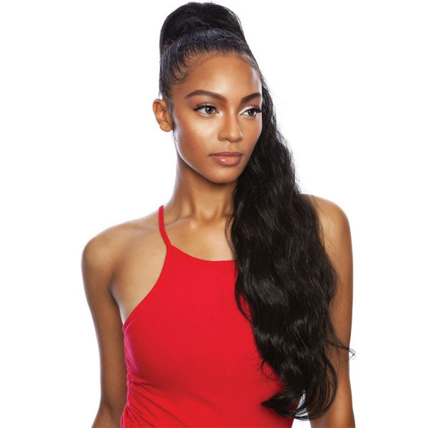 Mane Concept Human Hair StyleMix Brazilian Mega Wrap & Tie Ponytail - MBWNT01 BODY WAVE 32 INCH Alexwigs