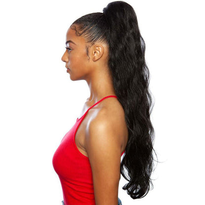 Mane Concept Human Hair StyleMix Brazilian Mega Wrap & Tie Ponytail - MBWNT01 BODY WAVE 32 INCH Alexwigs