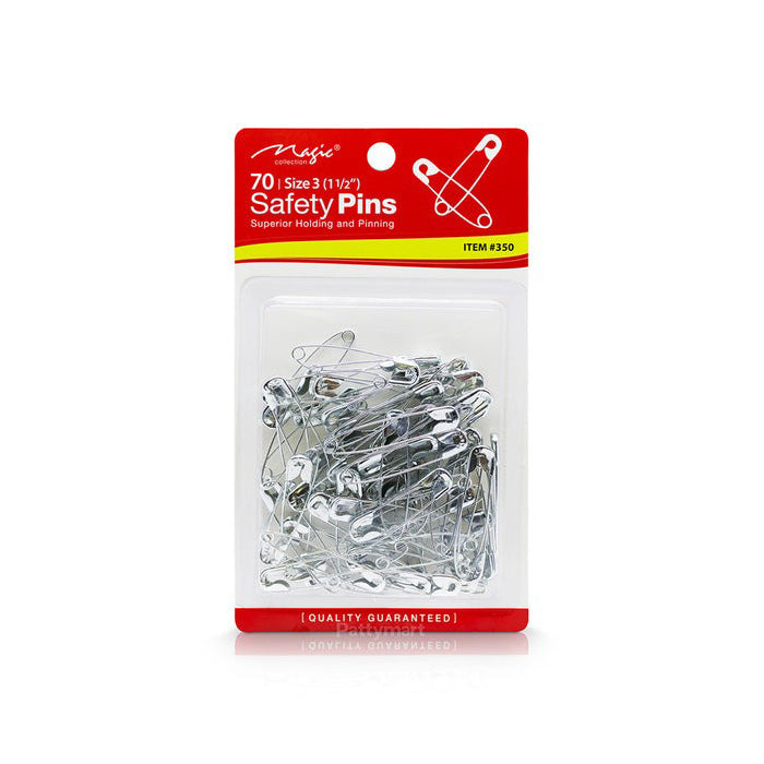 Magic Collection Safety Pins - SIZE 3 (1 1/2") 70 Pcs Alexwigs