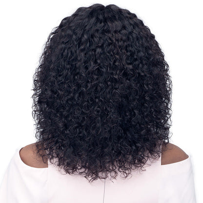 Bobbi Boss 100% Unprocessed Human Hair 5 Deep Part Lace Wig - MHLF503 JHERI CURL 16