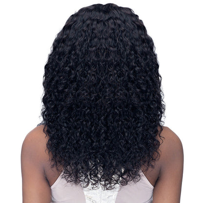 Bobbi Boss 100% Unprocessed Human Hair Bundle Hair Wig 5" Deep Part Lace Wig - MHLF504 JHERI CURL 20