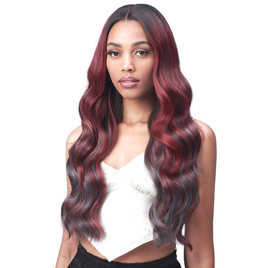 Bobbi Boss 5" Deep Lace Front Wig Chunky Highlights - MLF554 ROSEWOOD Alexwigs