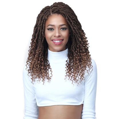 Bobbi Boss 4X4 Lace Front Wig - MLF617 MICRO LOCS CURLY TIPS 22 Alexwigs