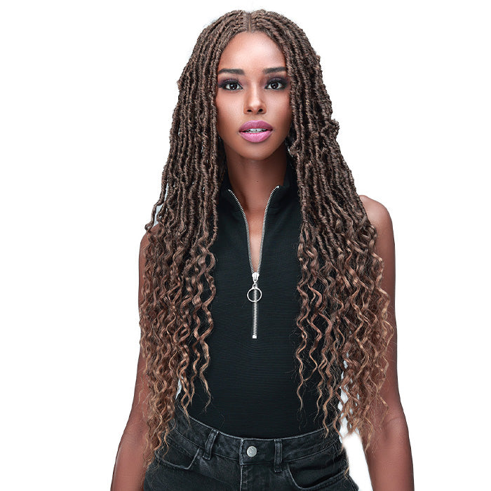 Bobbi Boss Braided 4.5 Part Lace Front Wig - MLF620 NU LOCS FRENCH TIPS Alexwigs