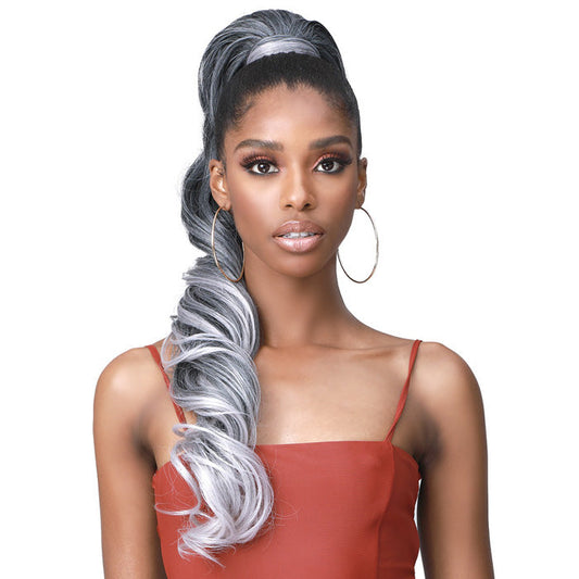 Bobbi Boss Human Hair Blend Tress Up Ponytail LOOSE CURL 28 Alexwigs
