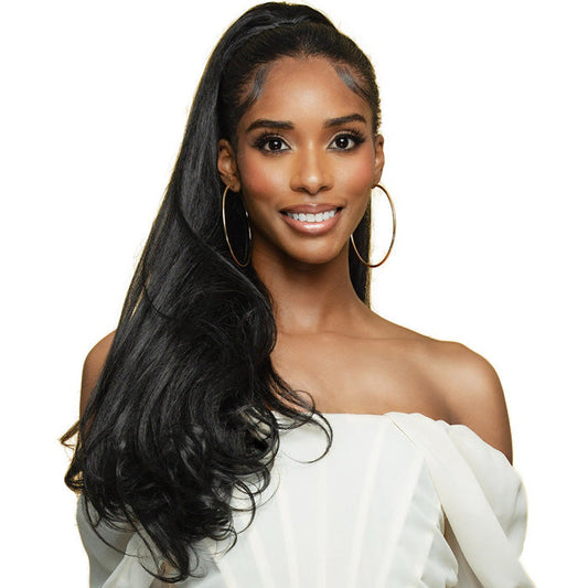Bobbi Boss Miss Origin Tressup Human Hair Blend Drawstring Ponytail - KINKY BLOW OUT 24 Alexwigs