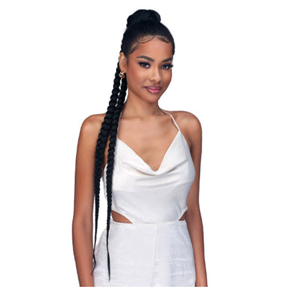 Bobbi Boss Human Hair Blend Ponytail - MOD061 FRENCH BRAID 40 Alexwigs