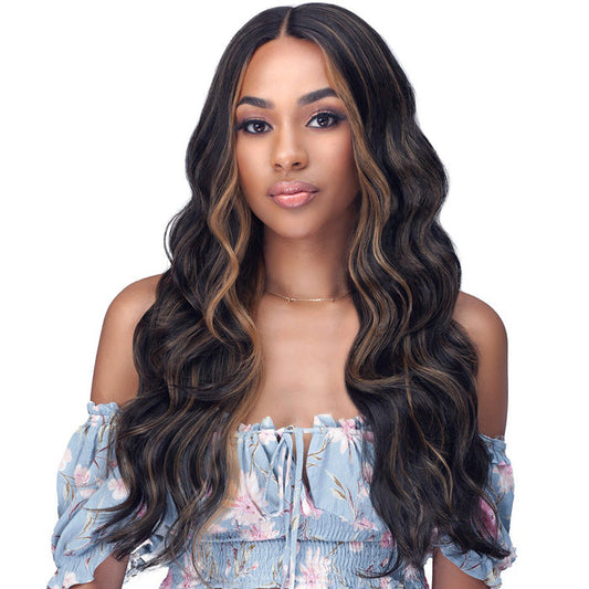 Bobbi Boss Miss Origin Premium Human Hair Blend 5" HD Lace Front Wig - MOGL 100 MINA Alexwigs