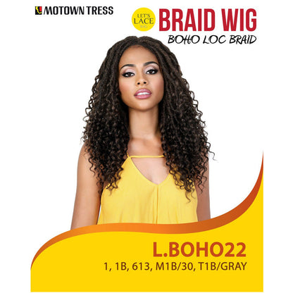 Motown Tress Let's Lace Braid Wig Boho Loc Lace Front Wig - L.BOHO 22 Alexwigs