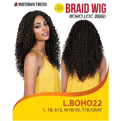Motown Tress Let's Lace Braid Wig Boho Loc Lace Front Wig - L.BOHO 22 Alexwigs