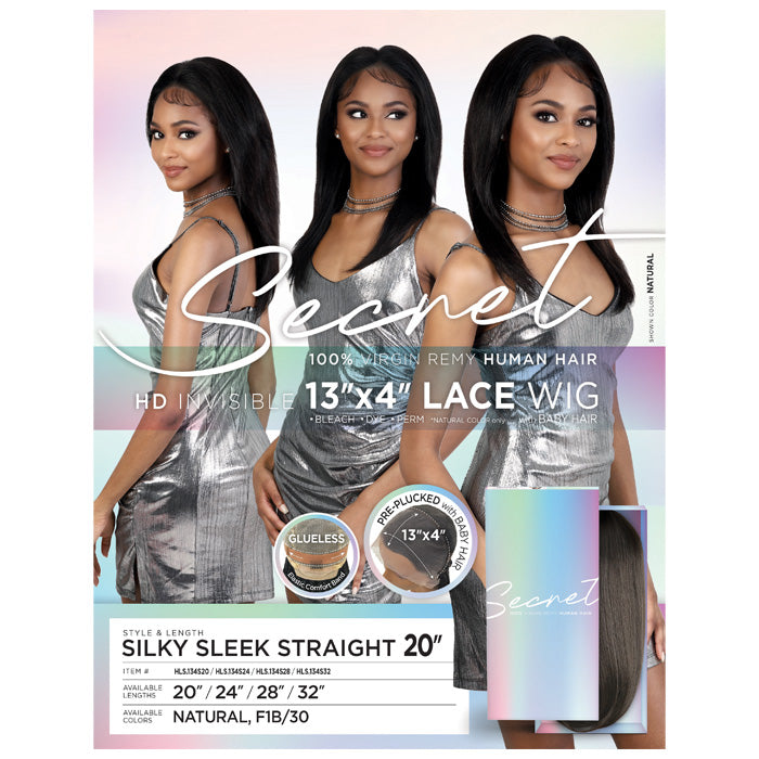 Motown Tress Secret Glueless 100% Virgin Remy Human Hair 13x4 HD Lace Front Wig - SILKY SLEEK STRAIGHT 20" Alexwigs