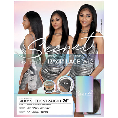 Motown Tress Secret Glueless 100% Virgin Remy Human Hair 13x4 HD Lace Front Wig - SILKY SLEEK STRAIGHT 24" Alexwigs