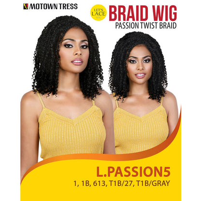 Motown Tress Let's Lace Braid Wig Passion Twist Lace Part Wig - L PASSION 5 Alexwigs