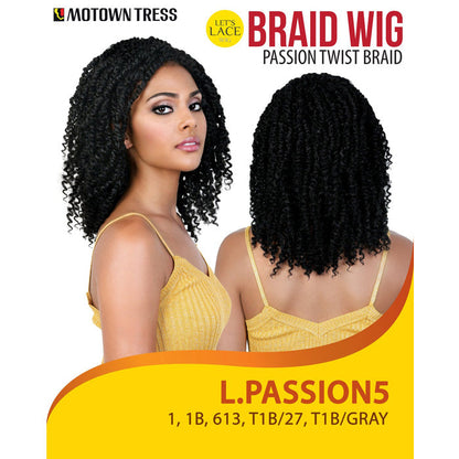 Motown Tress Let's Lace Braid Wig Passion Twist Lace Part Wig - L PASSION 5 Alexwigs