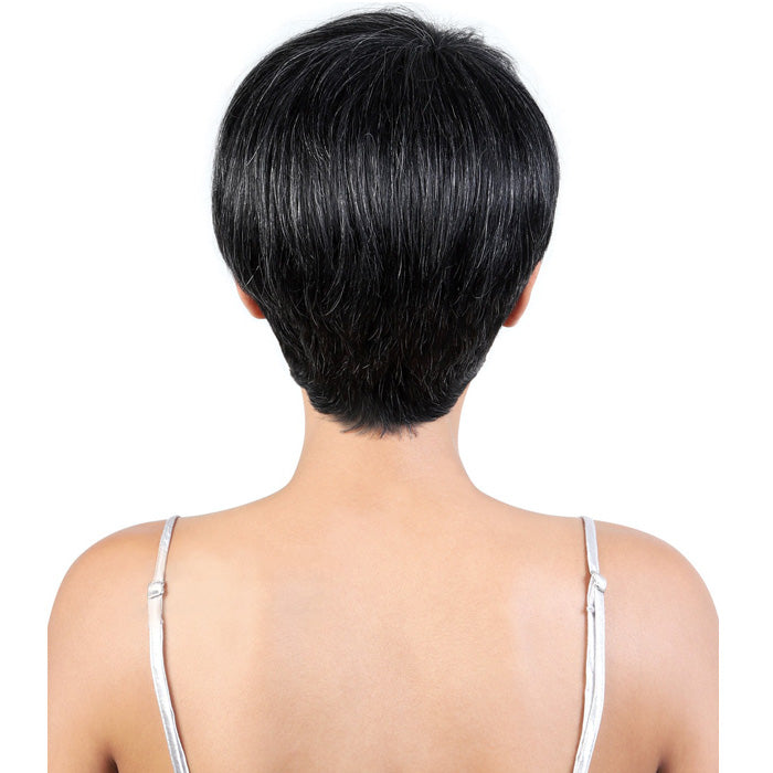 Motown Tress Human Hair Silver Gray Hair Collection Wig - SH PIXIE Alexwigs