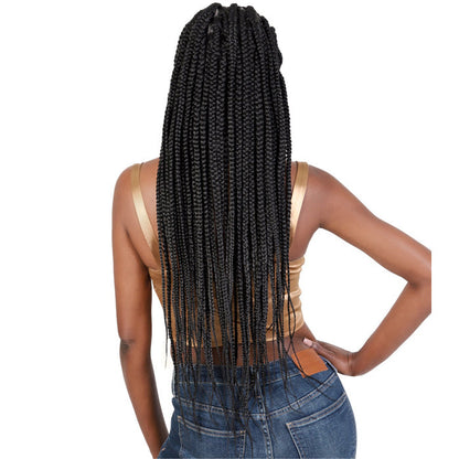 Motown Tress Glueless Hand-Braided HD Whole Hand-Tied Lace Wig - WLB.HEART - Box Braid Flat Twist Top Alexwigs