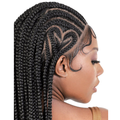 Motown Tress Glueless Hand-Braided HD Whole Hand-Tied Lace Wig - WLB.HEART - Box Braid Flat Twist Top Alexwigs