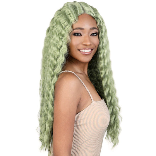 Motown Tress Swiss Lace Deep Part Front Wig - LDP-CRIMP7 Alexwigs