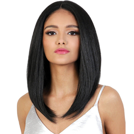 Motown Tress Glam Touch Human Hair Blend Glueless HD Deep Part Lace Wig - HBL FANCY Alexwigs