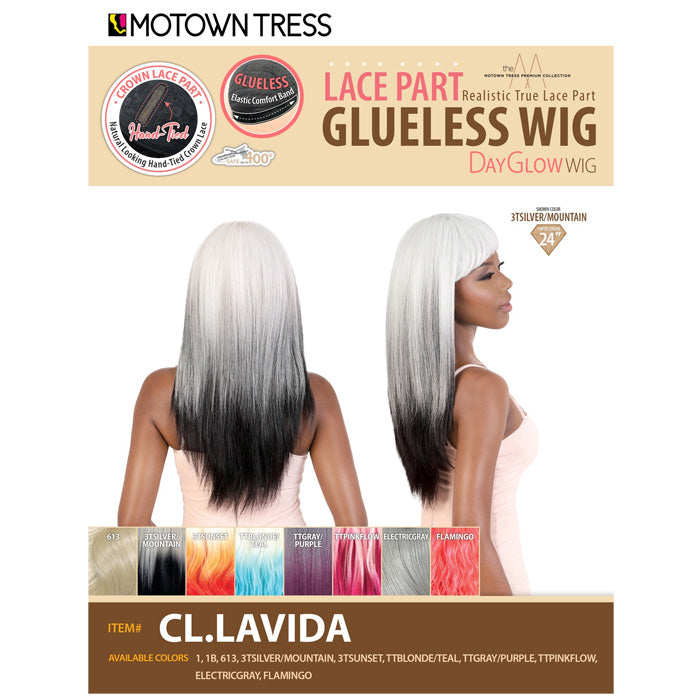 Motown Tress Day Glow Wig Glueless Crown Lace Part Wig - CL.LAVIDA Alexwigs