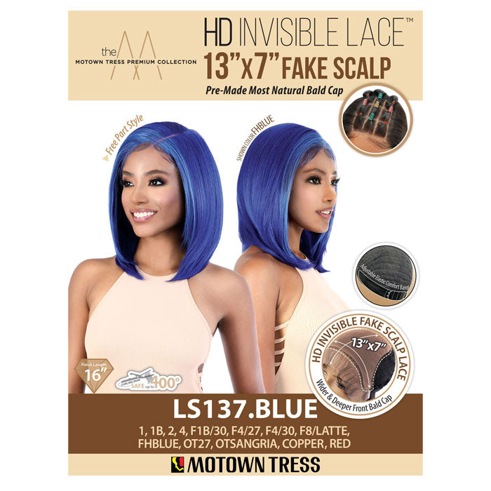 Motown Tress HD 13x7 Fake Scalp Lace Front Wig - LS137.BLUE Alexwigs