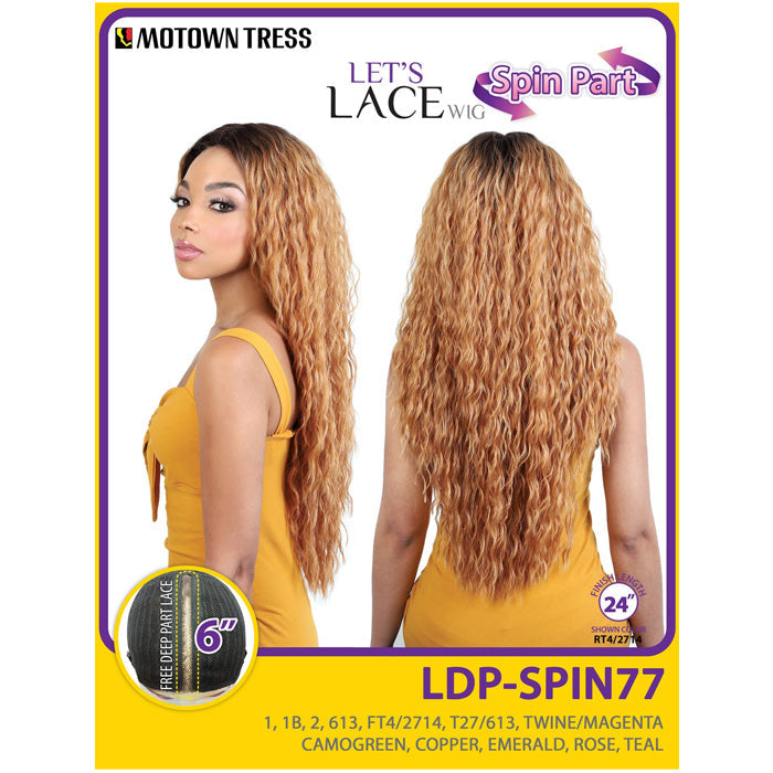 Motown Tress Let's Lace Spin Part 6" Deep Lace Part Wig - LDP-SPIN77 Alexwigs