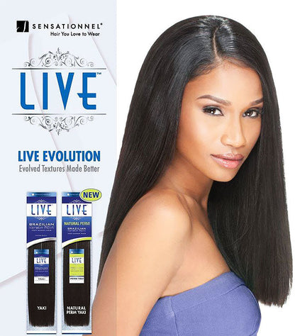 Sensationnel Live 100% Human Hair Brazilian Keratin Remi Natural Weave - PERM YAKI 10"-14" Alexwigs