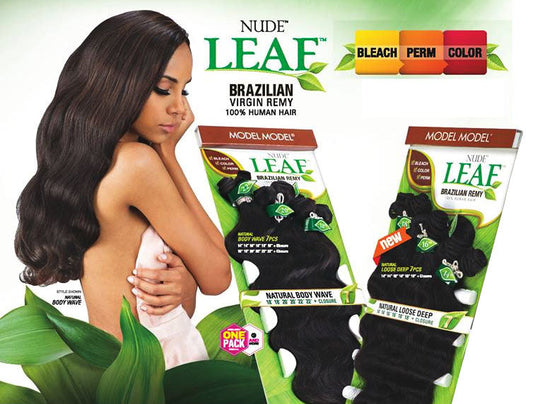 Model Model Nude Leaf Brazilian Remy 100% Human Hair NATURAL LOOSE DEEP or LONG LOOSE DEEP 7 Pcs Alexwigs