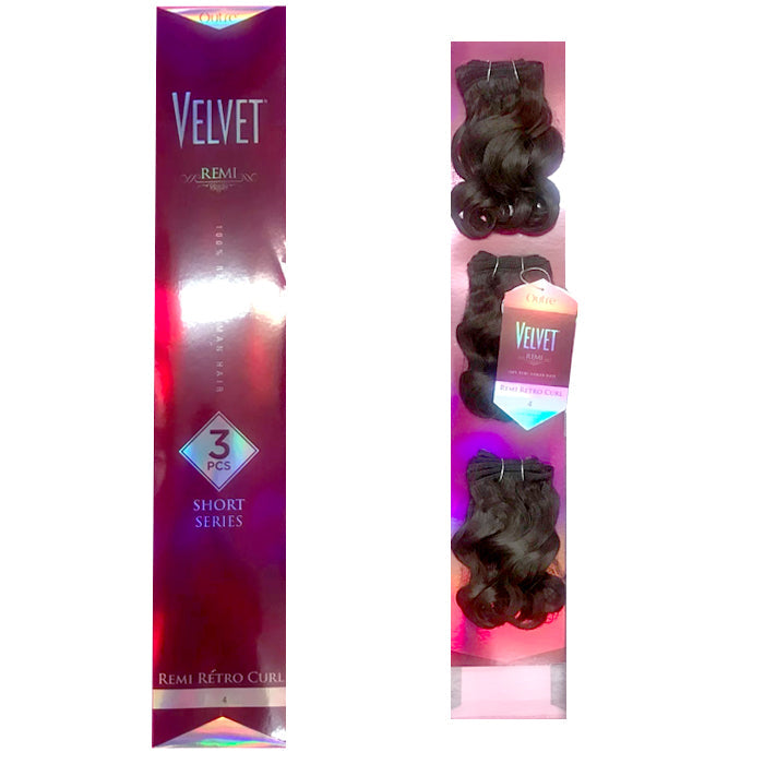 Outre Velvet 100% Remi Human Hair Weave - RETRO CURL 3 PCS (Short Series) Alexwigs