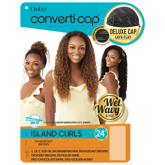 Outre Converti Cap Wet & Wavy Style Half Wig - ISLAND CURLS Alexwigs