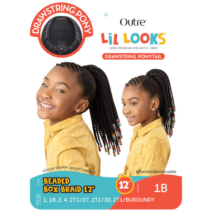 Outre Lil Looks Drawstring Ponytail - BEADED BOX BRAIDS 12" Alexwigs