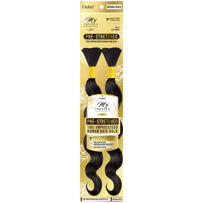Outre Mytresses Gold Label 100% Human Hair Braids - PRE-STRETCHED NATURAL BODY BULK 18", 24" Alexwigs