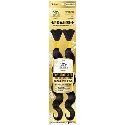 Outre Mytresses Gold Label 100% Human Hair Braids - PRE-STRETCHED NATURAL BODY BULK 18", 24" Alexwigs