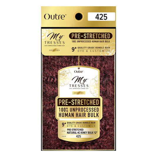 Outre Mytresses Gold Label 100% Human Hair Braid - PRE-STRETCHED NATURAL 4C KINKY BULK 12 Alexwigs