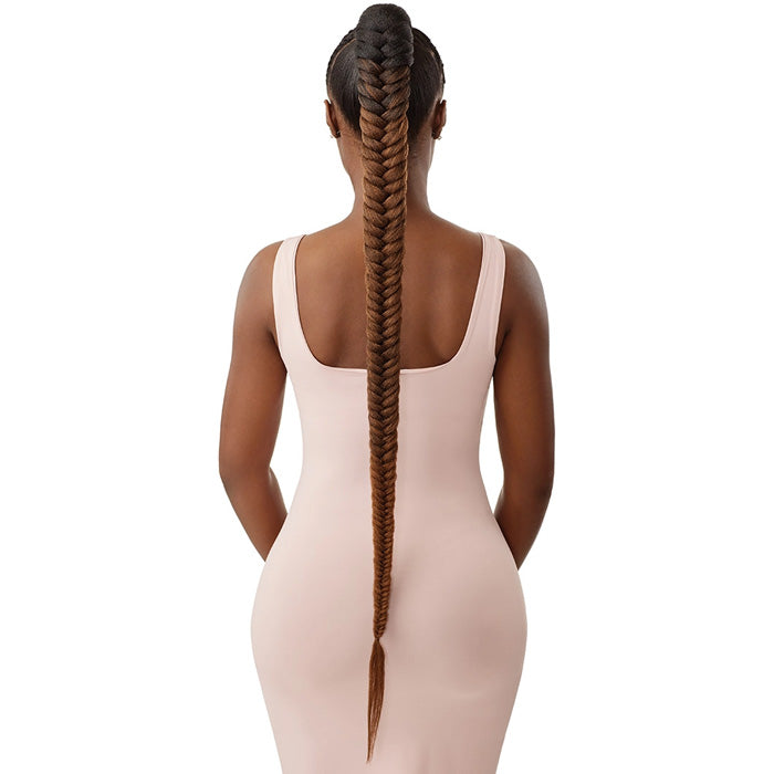 OUTRE PRETTY QUICK WRAP PONY - NATURAL BRAIDED FISHTAIL 42" Alexwigs