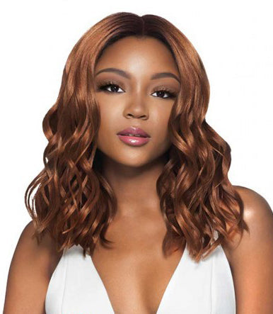 Outre Blunt Cut Curly Swiss Lace Synthetic I-Parting Lace Front Wig AUBREE Alexwigs