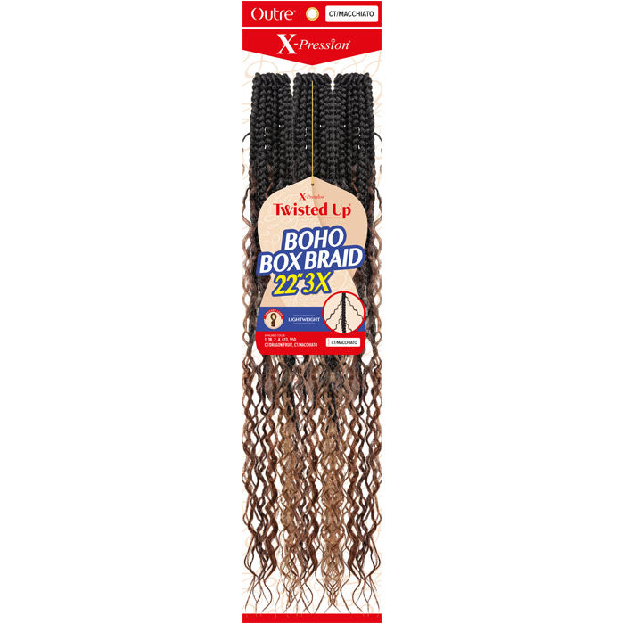Outre X Pression Twisted Up Crochet Braid - 3X BOHO BOX BRAID 22" Alexwigs