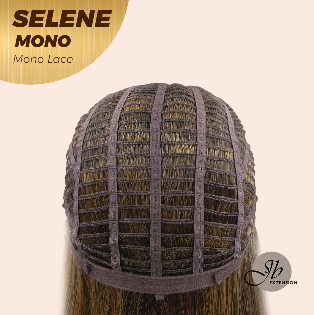 [PRE-ORDER] JBEXTENSION SELENE MONO Monofilament Handmade Wig 6X5 Full Monofilament Hand Tied Top Wig 25 Inches Caramel Mono Lace Wig With Anti-slip Silicone Strips Glueless Wig SELENE MONO【BENDY EAR TABS】 Alexwigs
