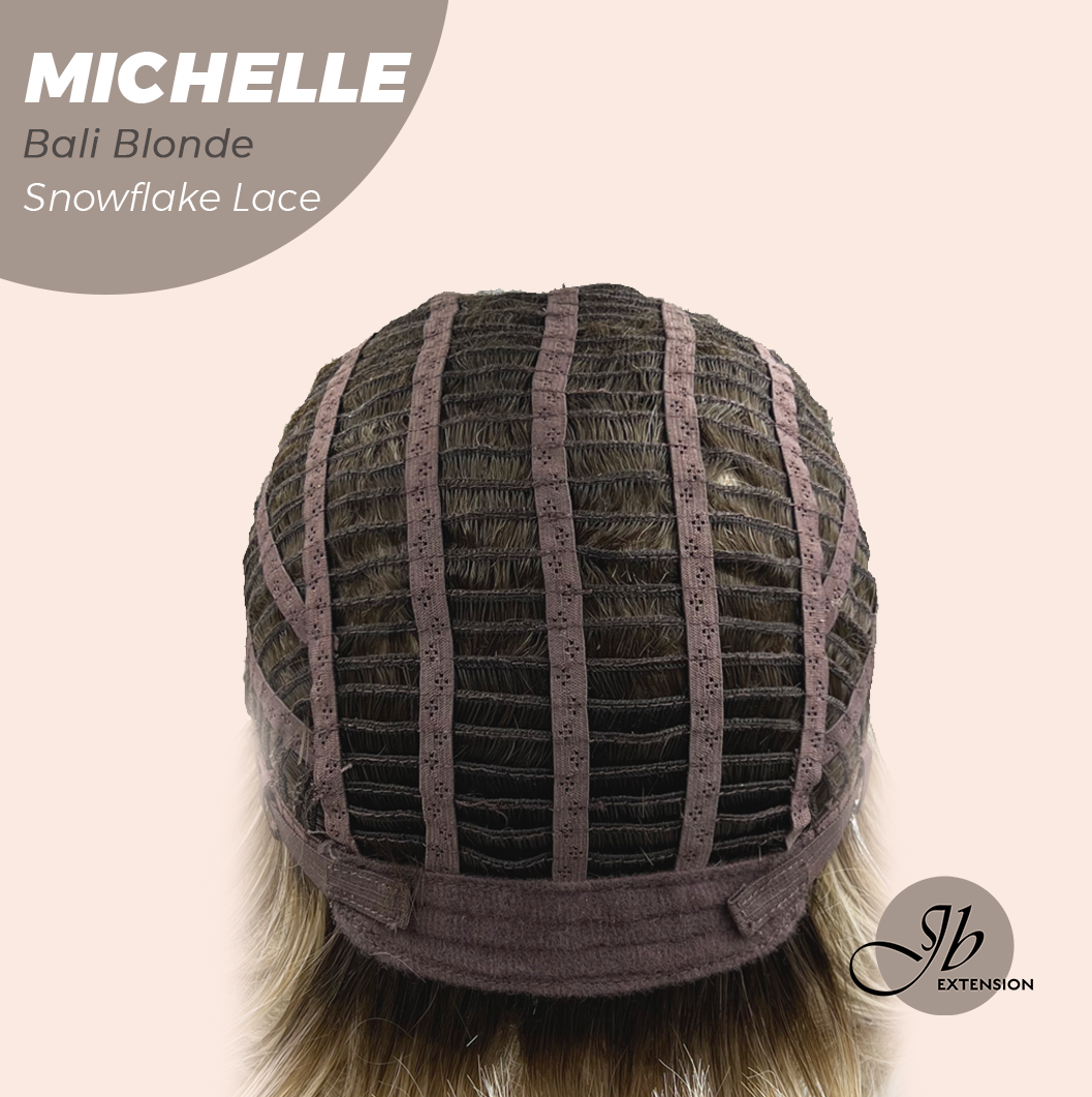 [PRE-ORDER] JBEXTENSION 10 Inches Bali Blonde Pre-Cut Side Part Snowflake Lace Frontlace Glueless Wig MICHELLE BALI BLONDE【BENDY EAR TABS】- S/M Alexwigs