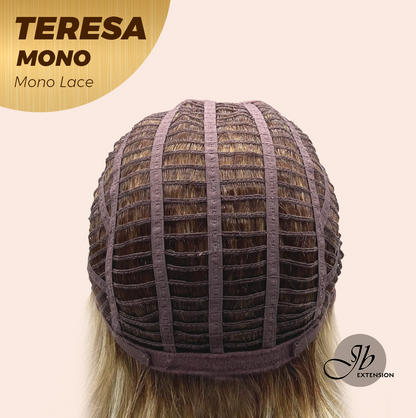 [PRE-ORDER] JBEXTENSION TERESA MONO 16INCH Monofilament Handmade Wig 6X5 Full Monofilament Hand Tied Top Wig 16 Inches Mix Blonde Curly Mono Lace Wig With Anti-slip Silicone Strips Glueless Wig TERESA MONO - 16Inch【BENDY EAR TABS】 Alexwigs