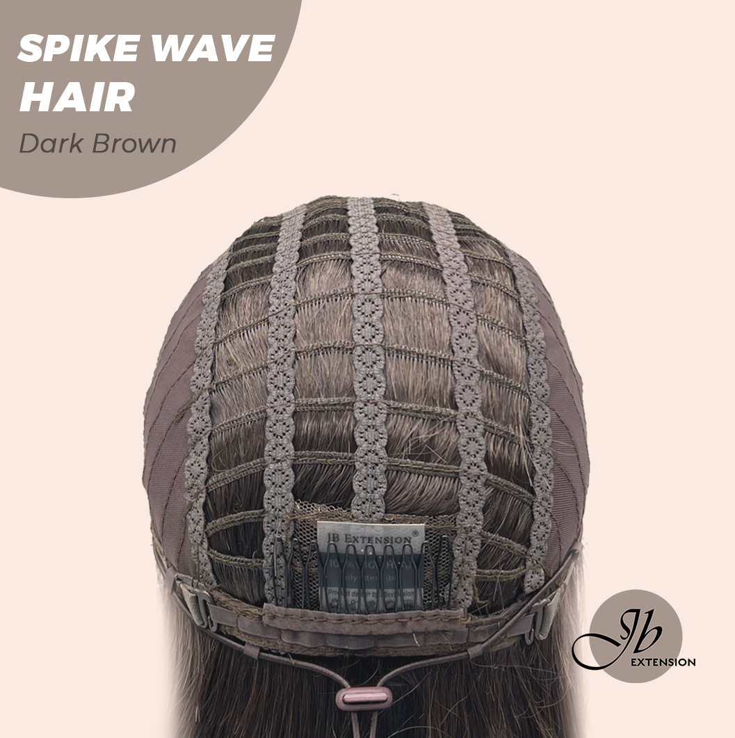 JBEXTENSION 24 Inches Long Curly Hair Dark Brown Headband Wig SPIKE WAVE HAIR - DARK BROWN Alexwigs